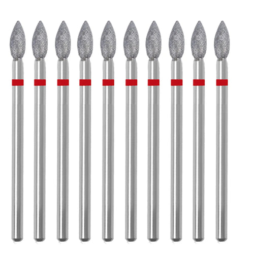 10PCS Diamond Nail Drill Bit Set Electric Milling Cutters For Manicure