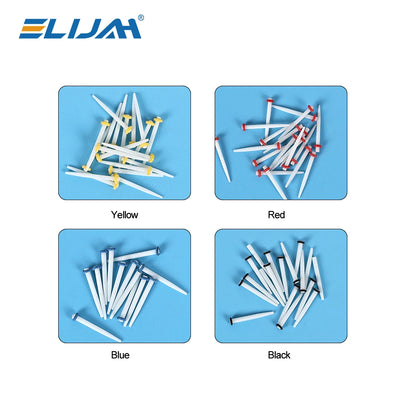 ELIJAH 200Pcs/Box Dental Fiber Post Drills Screw Straight Post Quartz