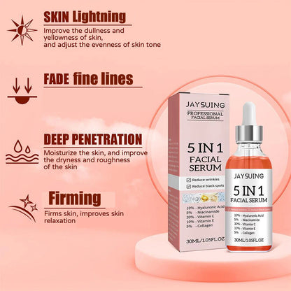 5 In 1 Fade fine lines Firming Face Serum Moisturizing brightning