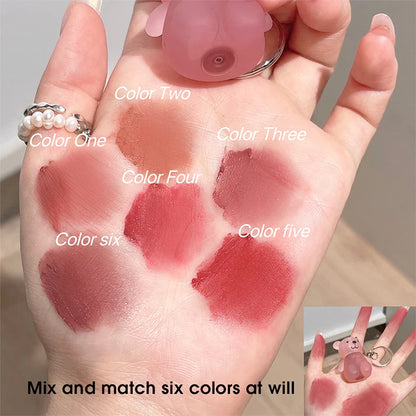 Art Value Bear Velvet Lip Clay with White Silky Lip Glaze Lipstick
