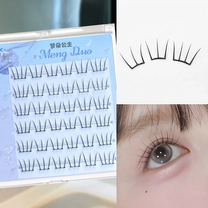 Natural Cosplay False Eyelashes No Glue Need Eyelash Clusters False