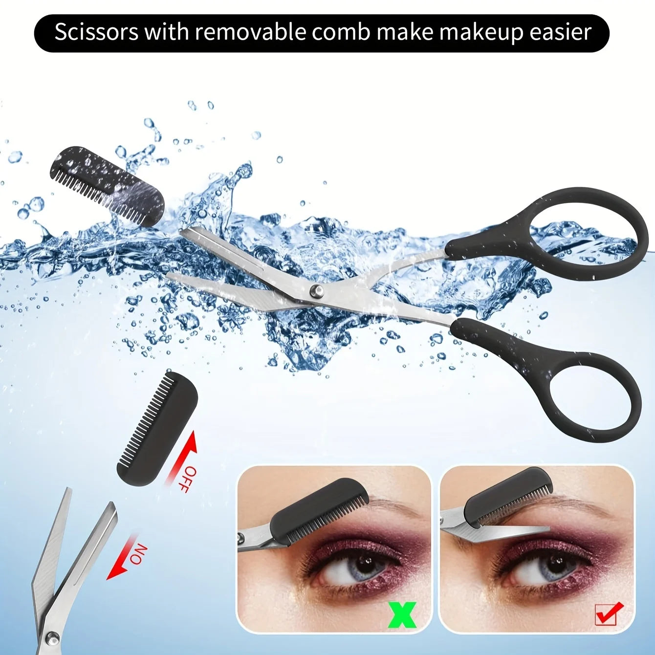 3pcs Set Eyebrow Kit For Women And Men Stainless Steel Eyebrow