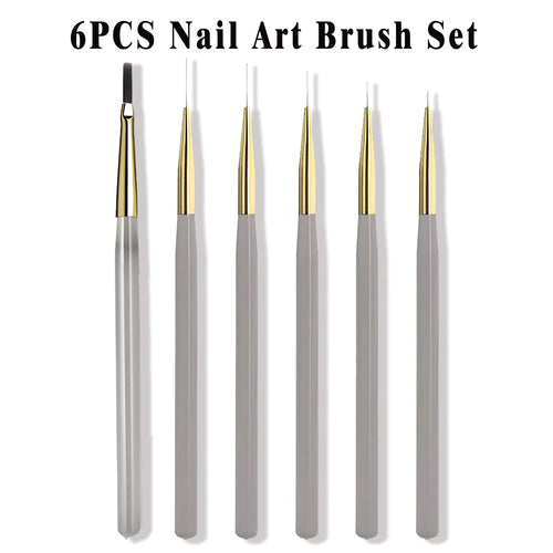 1/2PCS French Plaid Nail Art Brushes Set - Line Grid Pattern Drawing