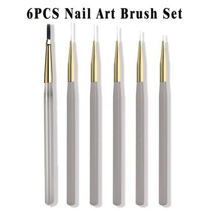 1/2PCS French Plaid Nail Art Brushes Set - Line Grid Pattern Drawing