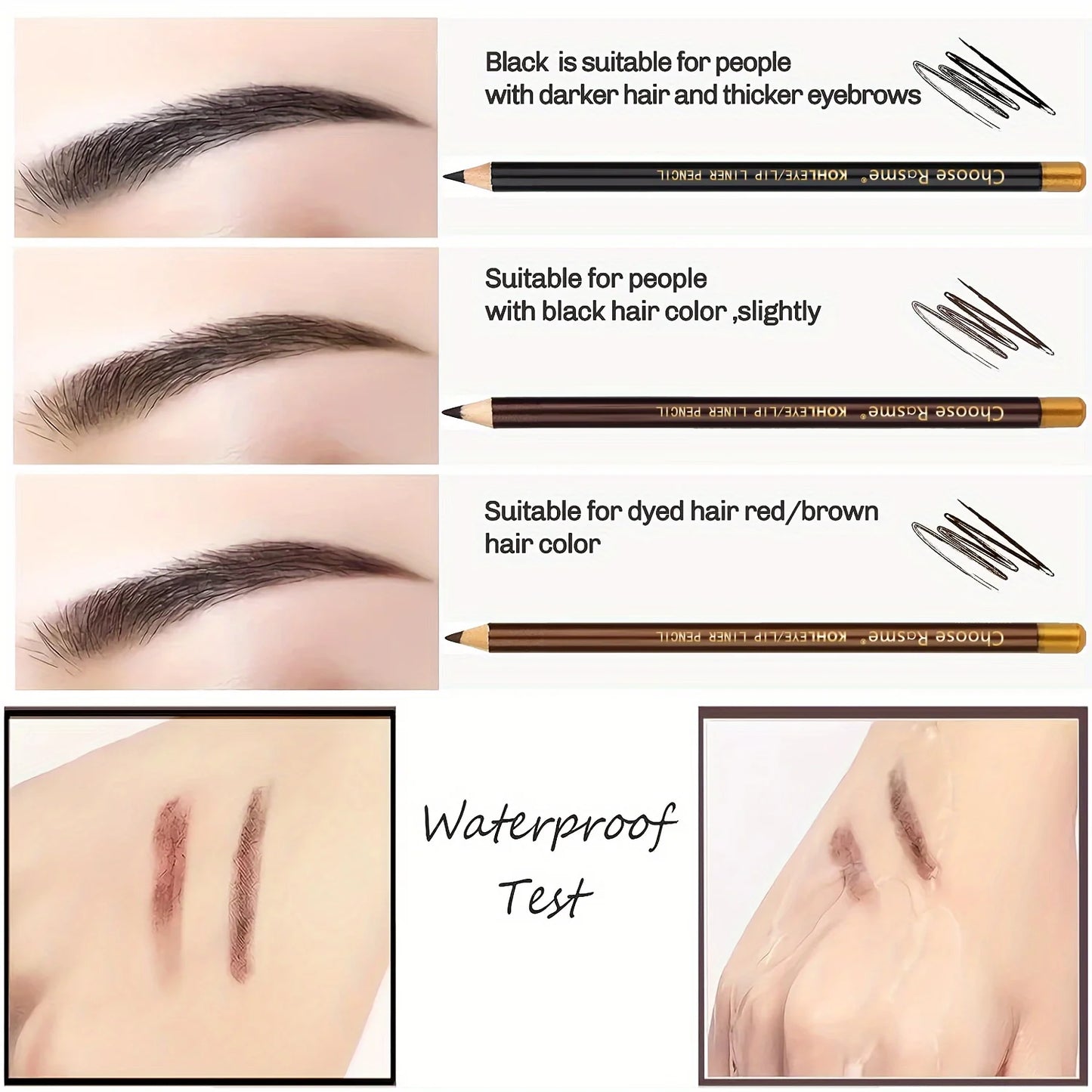 12pcs black/borwn/dark brown eyebrow pencil sharpener Eyebrow Pencil