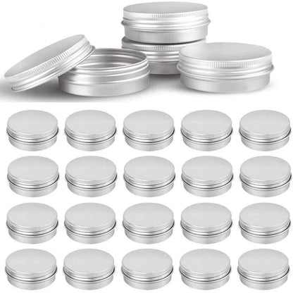 10Pcs 5g 10g 15g 20g 30g 50g Empty Silver Aluminum Tins Cans Screw Top