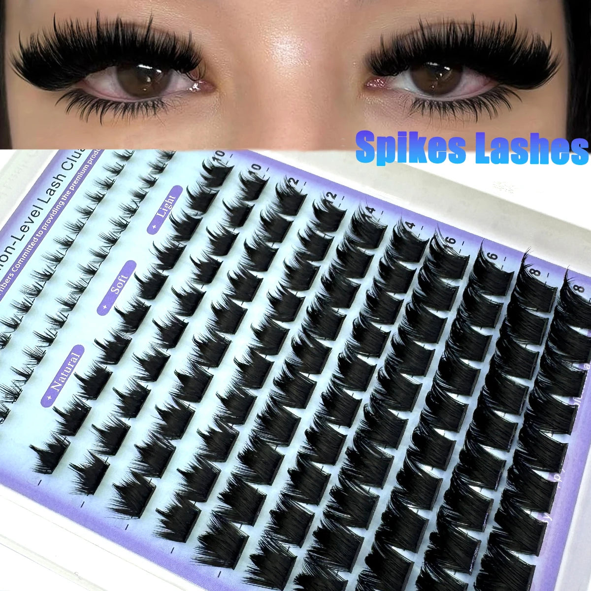 Wispy Lash Clusters with Spikes Salon-Like Eyelash Clusters DIY D