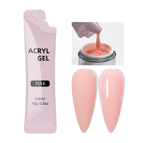 15/30g Quick Builder Nail Gel White Nude Pink Clear Nail Art Extension