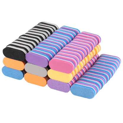 50Pc Professional Mini Nails Art buffer File 100/180 Sandpaper