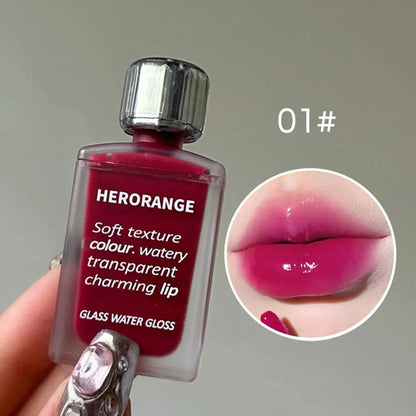 Lightly Glass Water Gloss Herorange Lip Glaze Mirror Moisturizing