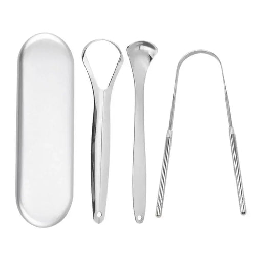 Premium 1pcs/3pcs Metal Tongue Scraper Cleaner for Adults & Kids