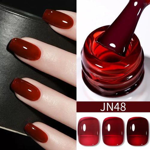 BORN PRETTY 10ml Translucent Jelly Nude Gel Nail Polish Colorful