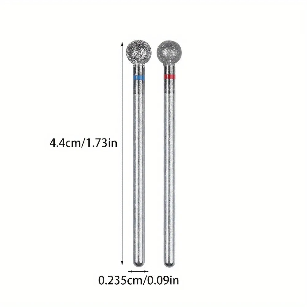 1PC/2/4PCS 5mm Small Round Head Nail Drill Bits，Diamond Cuticle Clean
