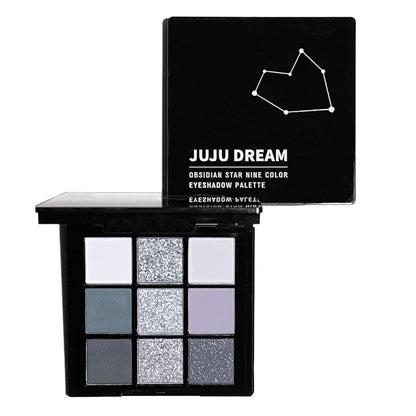 Black light star nine-color eye shadow plate Smoky makeup dark black