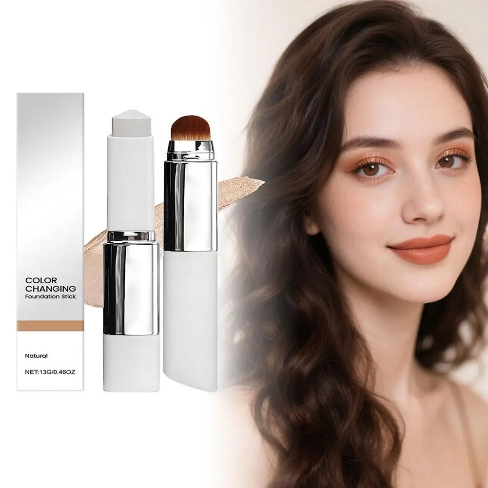 2-in-1 Color-Changing Foundation Stick Liquid Lightweight Moisturizing