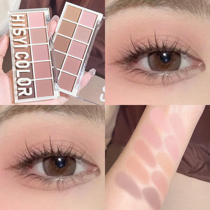 Star Rejuvenation Ten-Color Eye Shadow Pearl Matte Pink Pure Desire