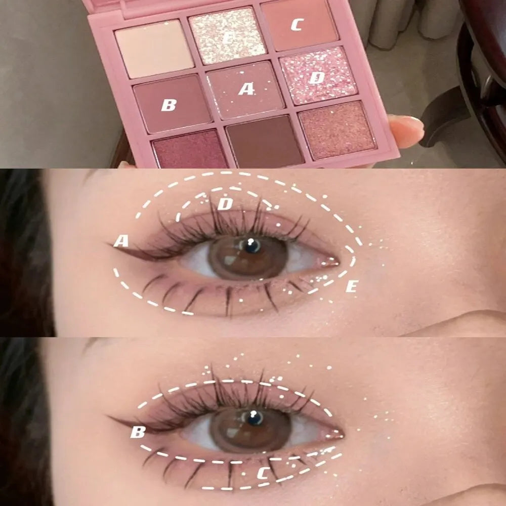 DIKALU Transparent Acrylic Eyeshadow Tray Pearl Matte Waterproof Is