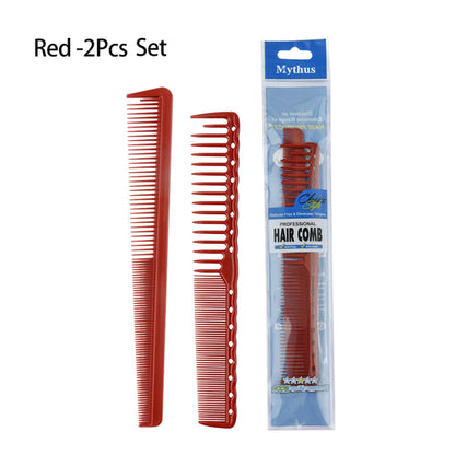 2pcs Set Professional Barbershop Hairdressing Dense Teeth Comb