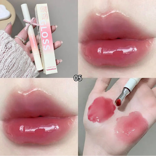 Kakashow Mirror Watery Lip Gloss Iron Brush Head Jelly Lipgloss