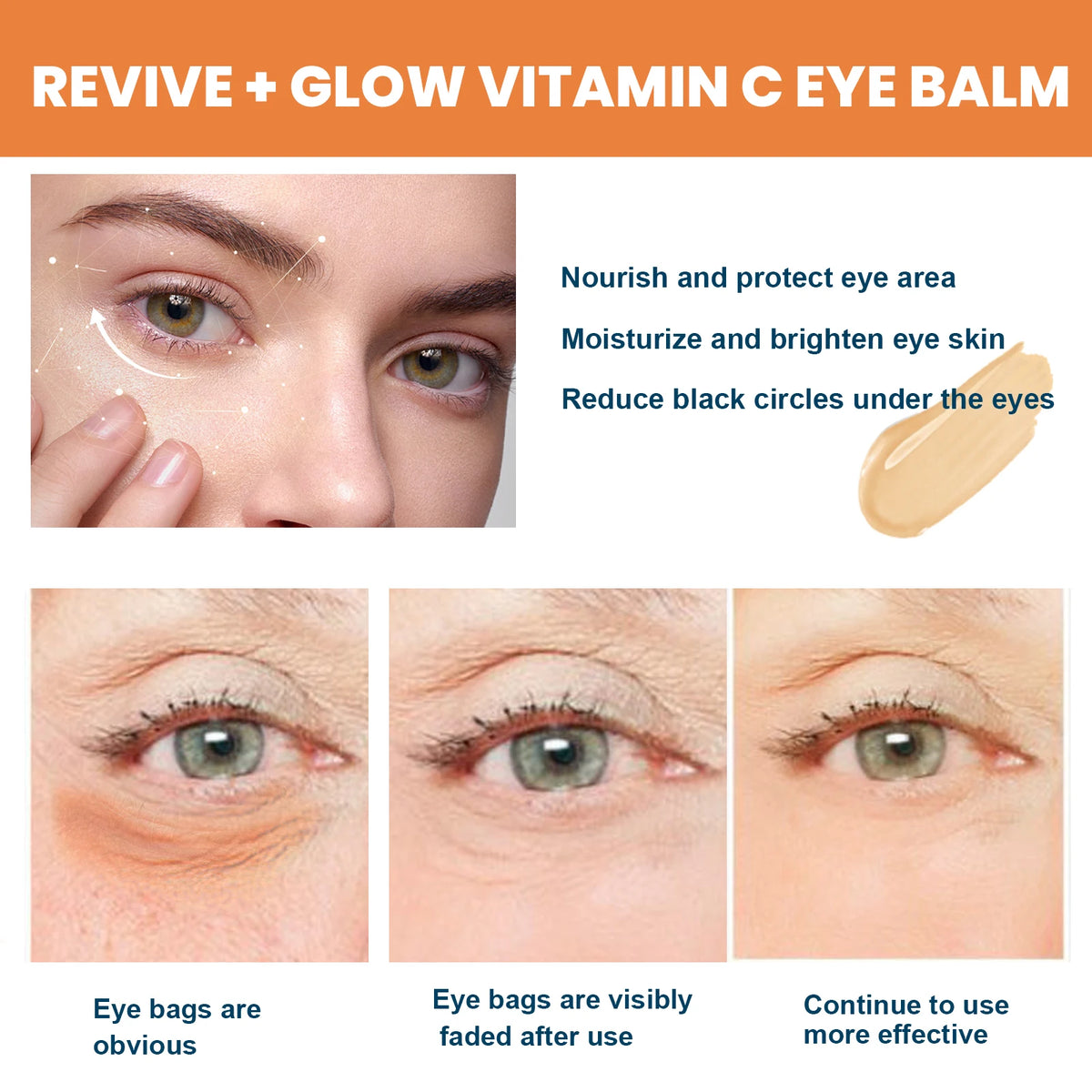 Vitamin C Eye Balm Moisturizing Eye Bag Removal Dark Circles Reduce