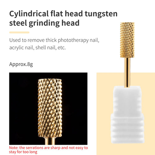 5 In 1 Tungsten Carbid Nail Drill Bits Milling Cutter For Remove Nail