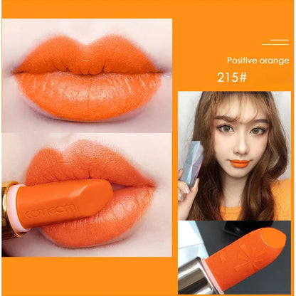 Magnetic Buckle Lipstick True Orange Cream   Water Proof Does Not Discolor Makeup Cosmetic