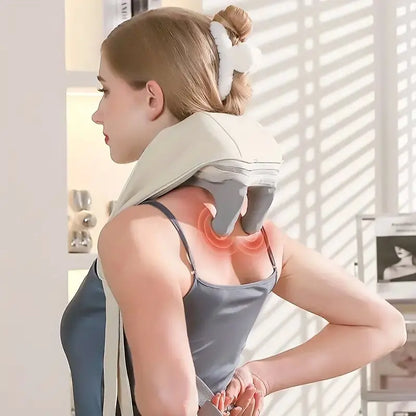 Neck and Shoulder Massage Shawl Heating Kneading 6D Massage Head Deep