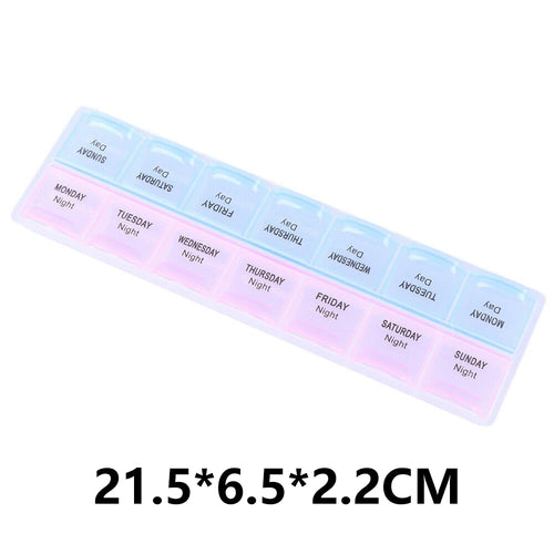 JUSTLANG Weekly 14 Grids 7 Days Pill Box Portable Travel  Cases