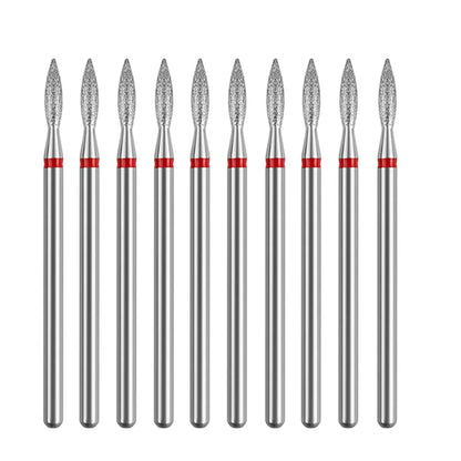 10PCS Diamond Nail Drill Bit Set Electric Milling Cutters For Manicure