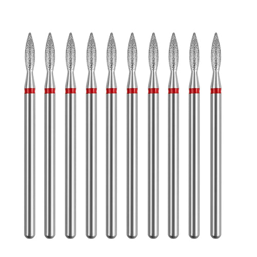 10PCS Diamond Nail Drill Bit Set Electric Milling Cutters For Manicure
