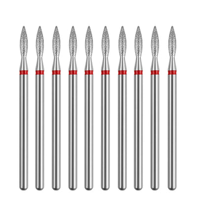 10PCS Diamond Nail Drill Bit Set Electric Milling Cutters For Manicure