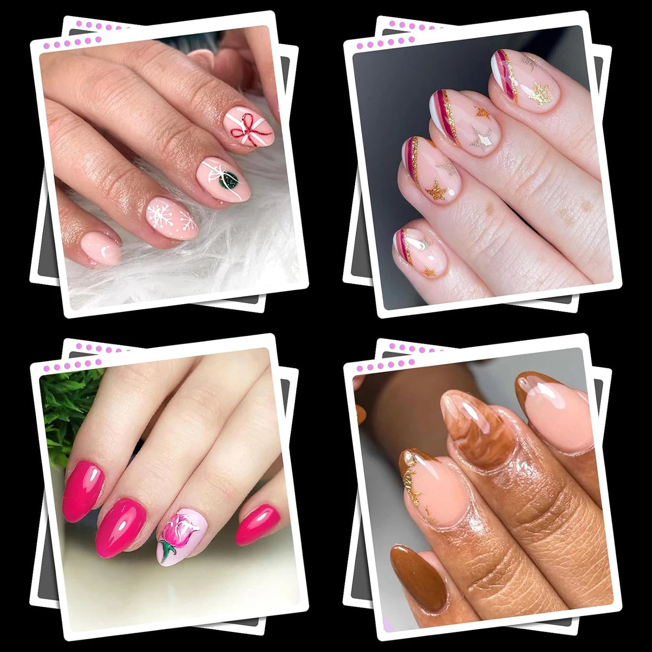240Pcs/Box Half Matte XXS Almond Nail Tips Full Cover Soft Gel False