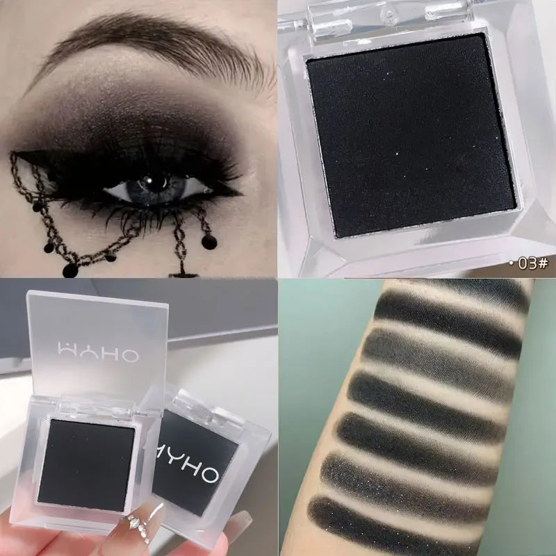 1PcsMonochrome matte highlight smoked eye shadow plate powder is