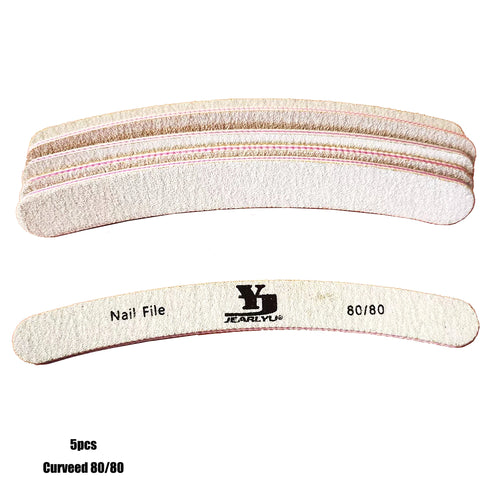 5/25Pcs/Lot Nail File Mix Color 80/100/150/180/240 Grit Professional