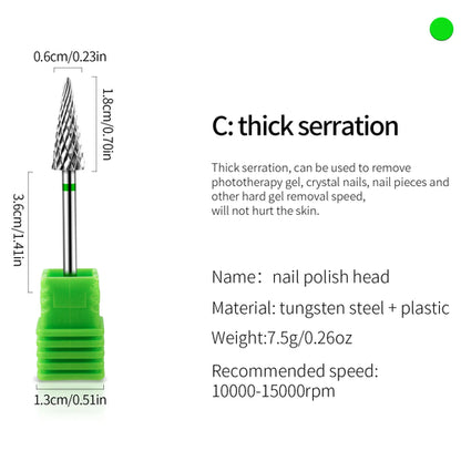 Tip Tungsten Carbid Nail Drill Bits Electric Manicure Drill Accessory