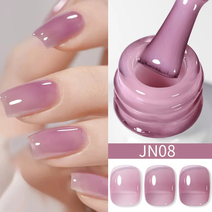 BORN PRETTY 10ml Translucent Jelly Nude Gel Nail Polish Colorful