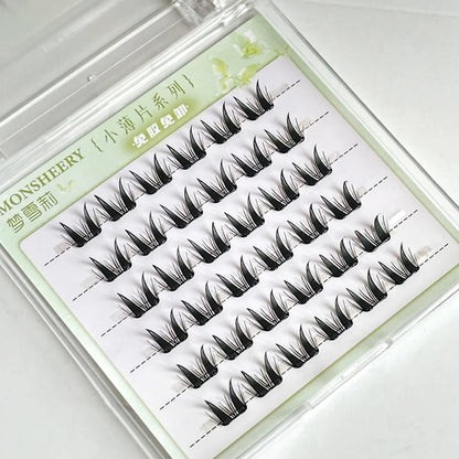 Natural Cosplay False Eyelashes No Glue Need Eyelash Clusters False