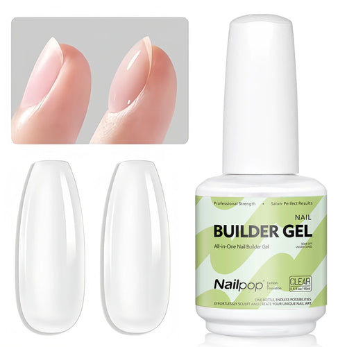 Nailpop 7-in-1 Builder Nail Gel Fast Building Gel Nail Polish Clear