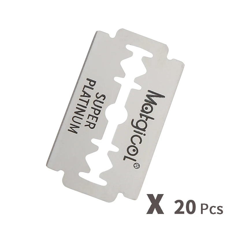 20 Pcs Double Edge Blade Stainless Steel Ultra-sharp Safety Razor