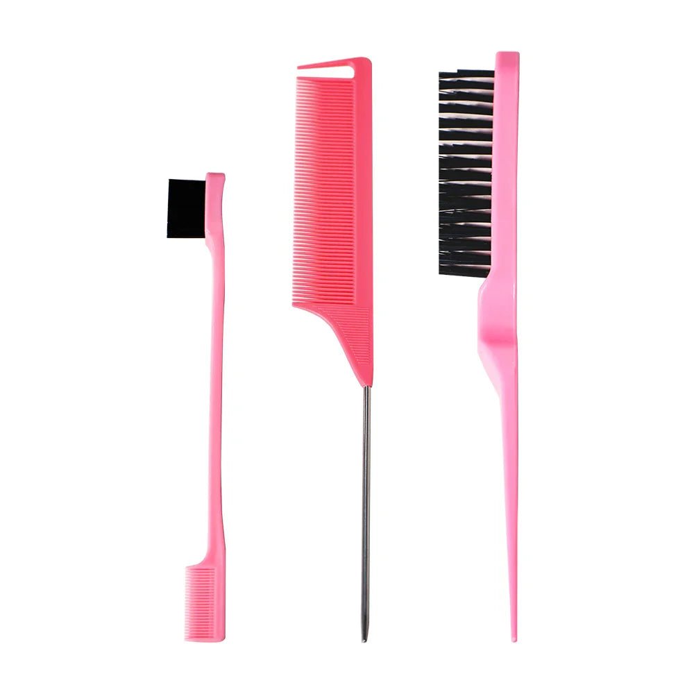 Pro Pointed Tail Salon Hairdressing Hair Styling Anti-static Comb Hair Brush Steel Needle Pin Rat Tail Combs Barber Accessories