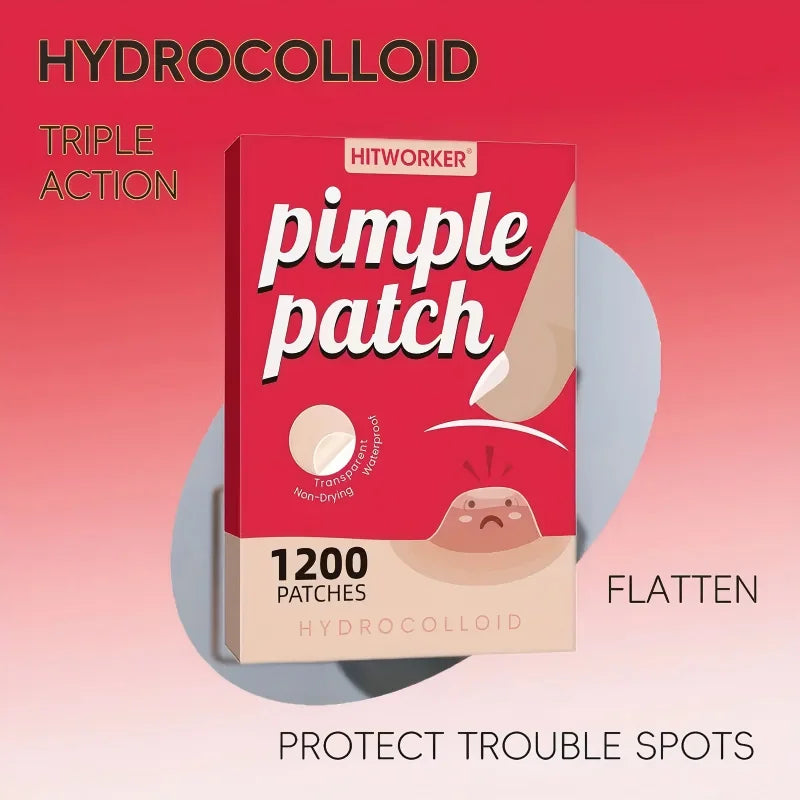 1200 pieces/set of hydrogel patches for acne coverage, suitable for