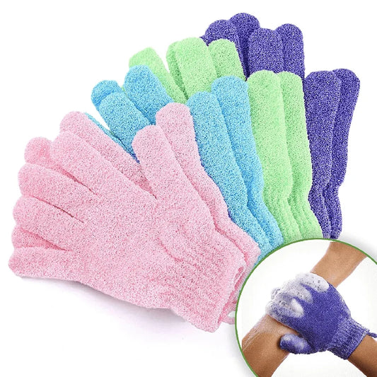 1-10pcs Colourful Exfoliating Gloves, Bath Gloves For Shower, Double