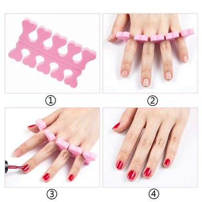 100,200pcs/Pack Nail Art Toe Separators Fingers Foots Sponge Soft UV