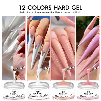 30ML Hard Gel For Nail Extension Milky White Builder Constructor Gel