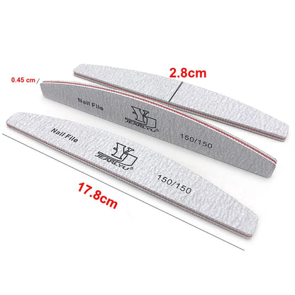 5/25Pcs/Lot Nail File Mix Color 80/100/150/180/240 Grit Professional