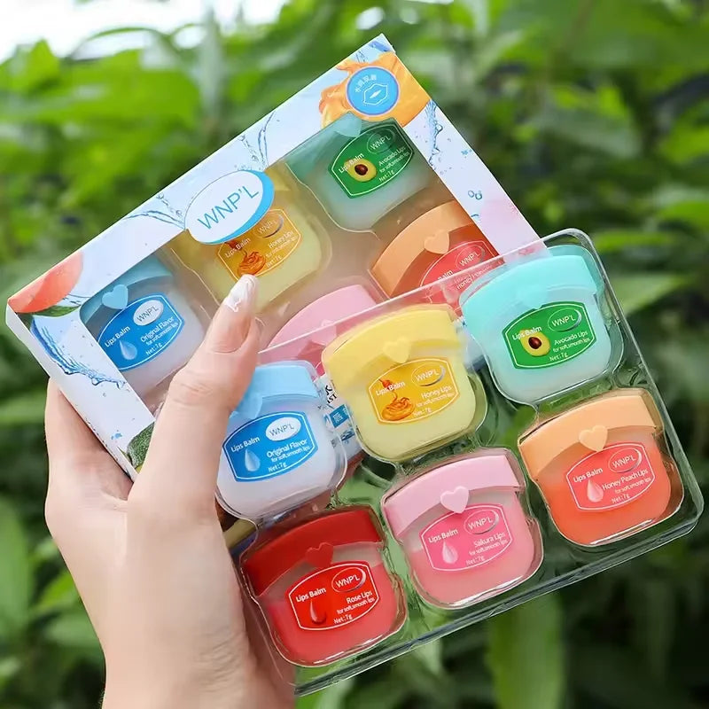 4/6/8pcs Moisturizing Lip Balm Sets Lipstick Makeup Natural Plant Base