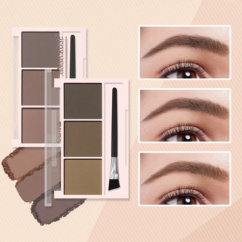 Three-color eyebrow powder shadow three-dimensional eyebrow shape