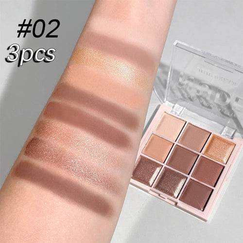 JUJU DREAM 9-Color Eyeshadow Palette, Matte & Shimmer Finish, Soft