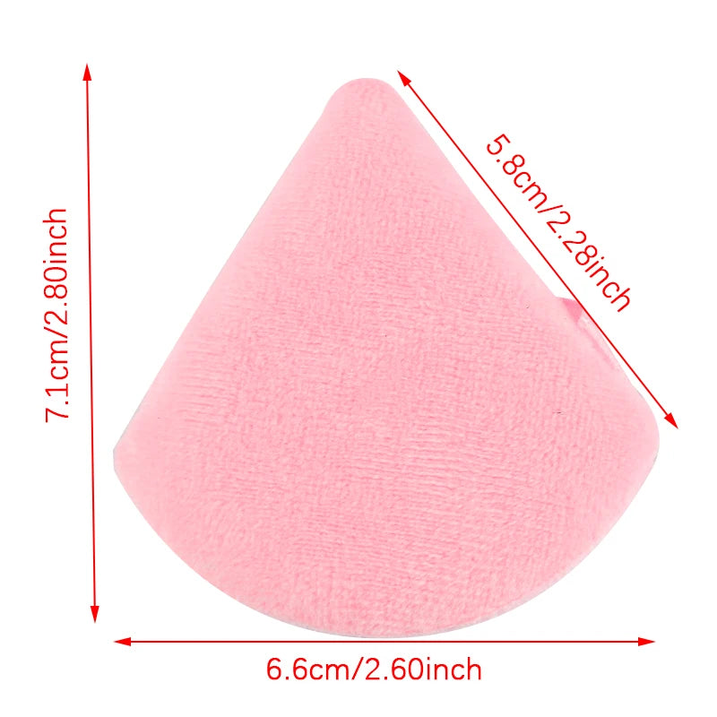 1/2/3/6Pcs Triangle Velvet Powder Puff Face Cosmetic Eye Beauty Makeup