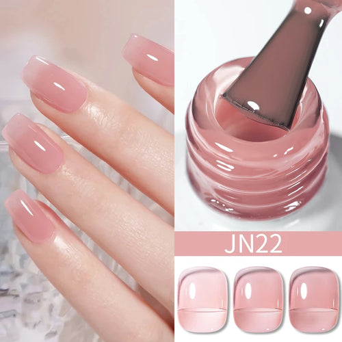 BORN PRETTY 10ml Translucent Jelly Nude Gel Nail Polish Colorful
